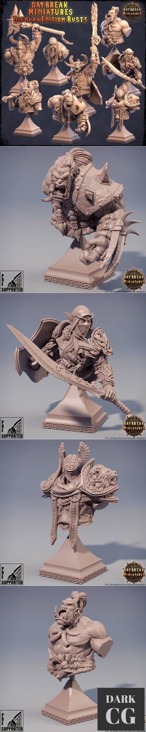 Daybreak Miniatures - The Dwarfs of The Dark Deep BUSTS – 3D Print