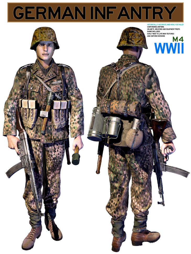 German Infantry WWII for M4