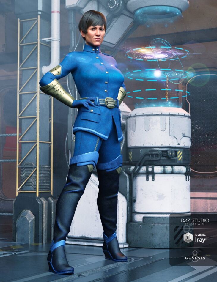 Sci fi Officer Outfit for Genesis 8 Female s