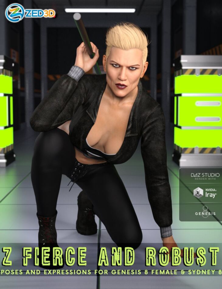Z Fierce and Robust Poses and Expressions for Genesis 8 Female and Sydney 8