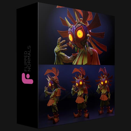 Flipped Normals Stylized Character Sculpting in ZBrush Majora Skull Kid