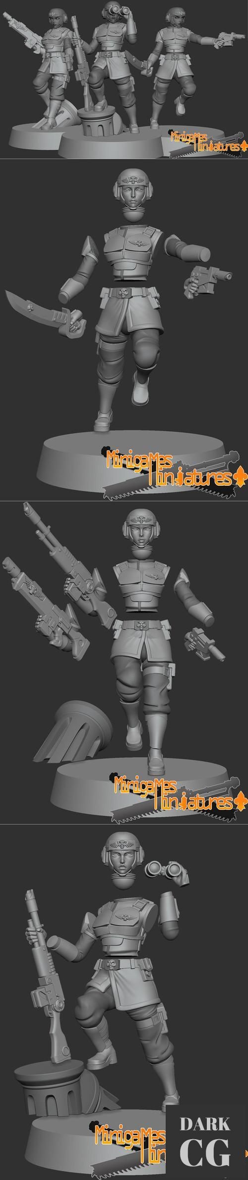Minigames Miniatures - Imperial Guardsman Anime Figurines – 3D Print