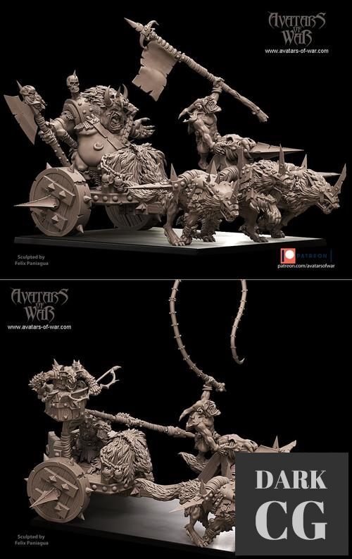 Goblin Wolf Chariot – 3D Print