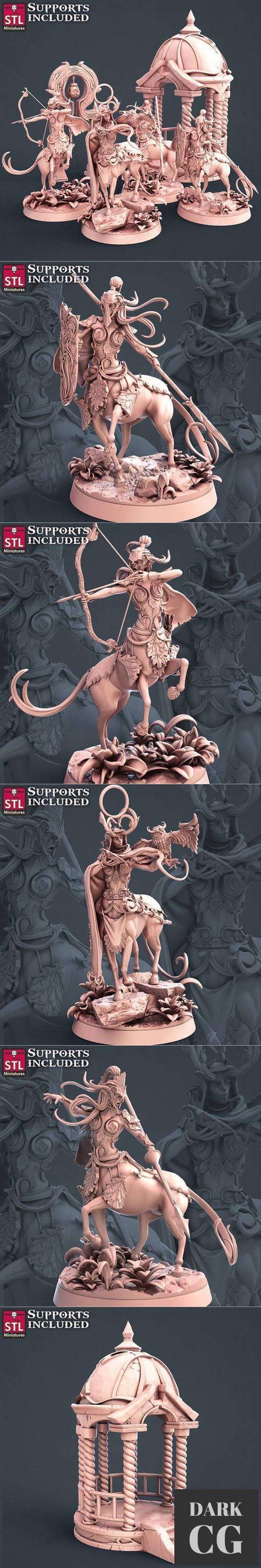 3D Model Elf Centaurs Set 3D Print