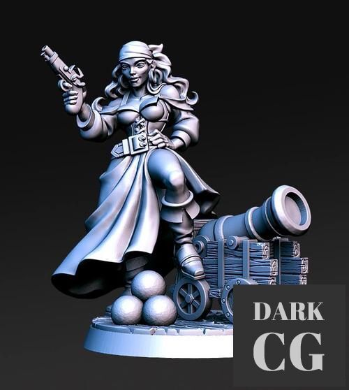 Shelly - Female Pirate – 3D Print
