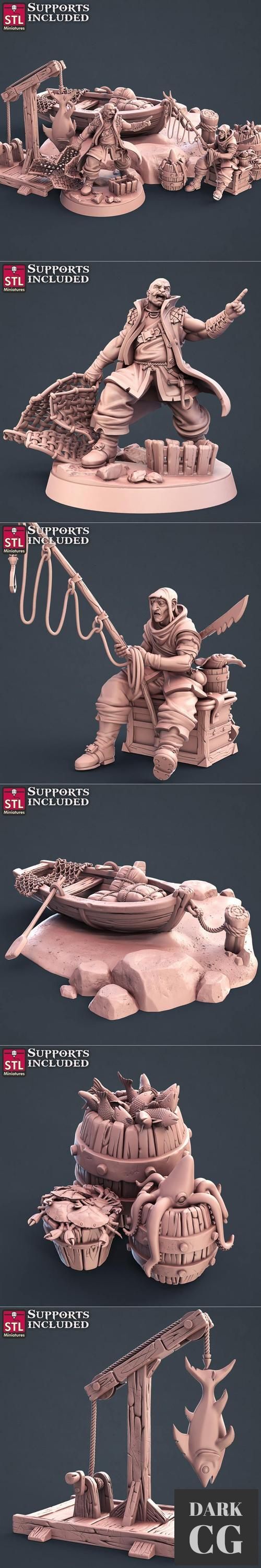 STL Miniatures - Fisherman Set – 3D Print