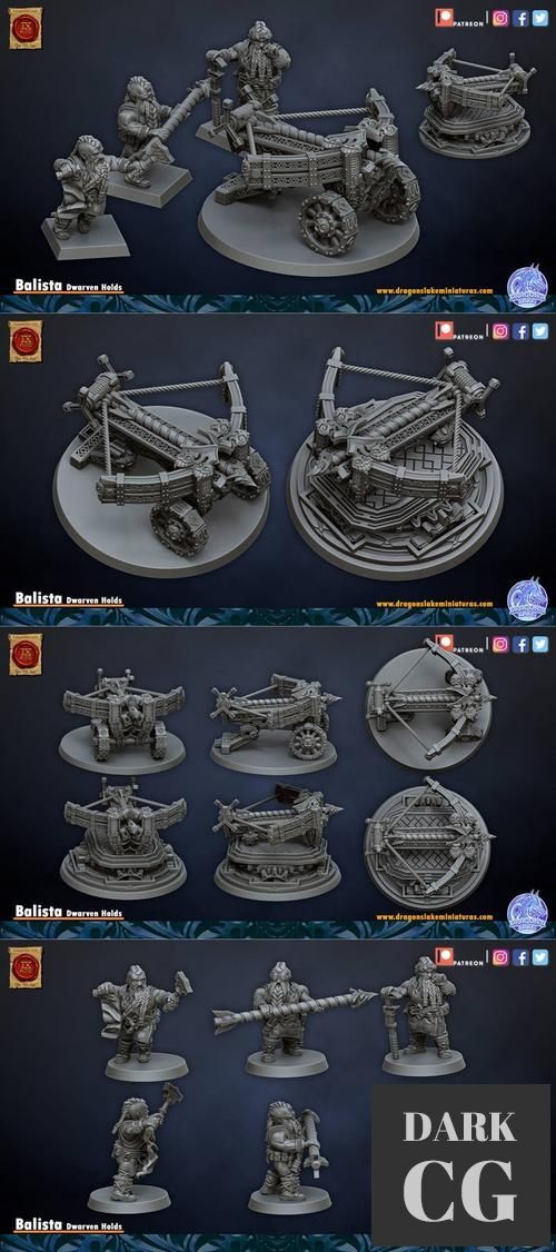 Dragon's Lake Miniaturas - Ballista Dwarven Holds – 3D Print