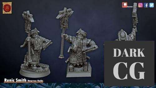 Dragon's Lake Miniaturas - Runic Smith Dwarven Holds – 3D Print