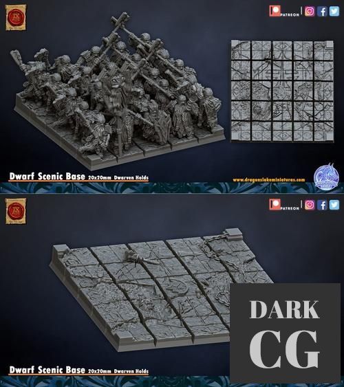 Dragon's Lake Miniaturas - Scenic Bases Dwarven Holds – 3D Print