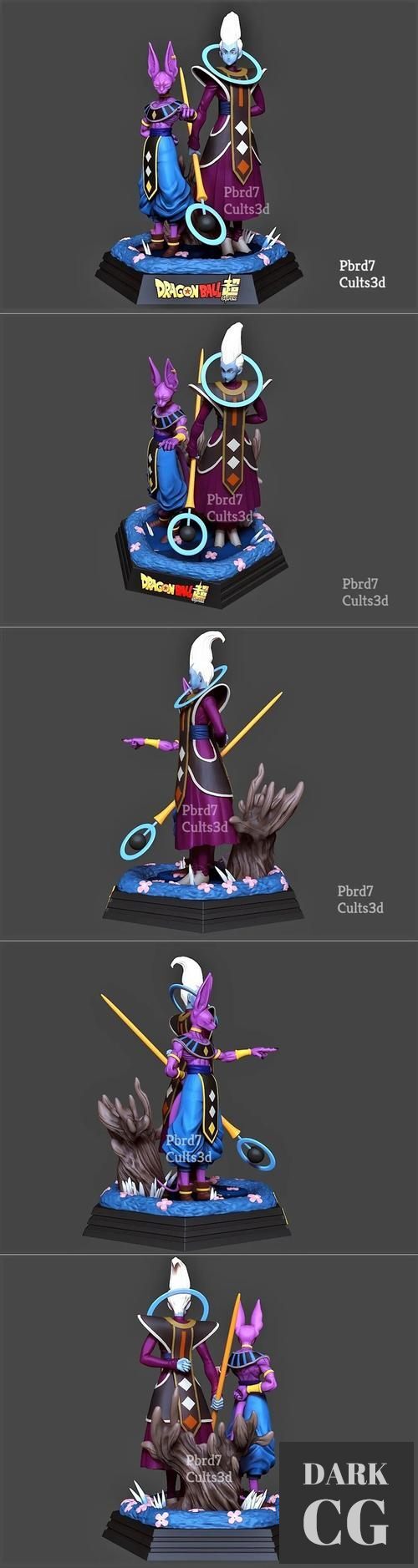 Dragon Ball Beerus and Whis Dragon Ball Super – 3D Print