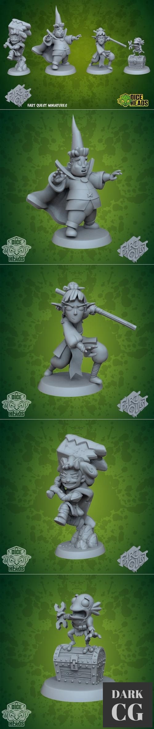 Dice Heads Fart Quest – 3D Print