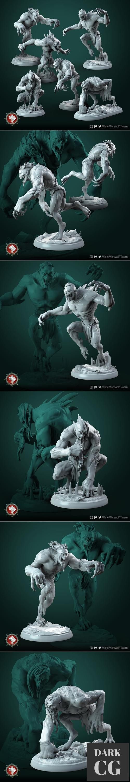 White Werewolf Tavern - Ghouls set 6 – 3D Print