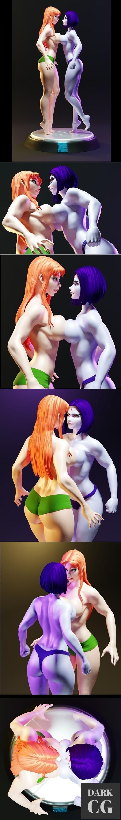 Starfire and Raven – 3D Print