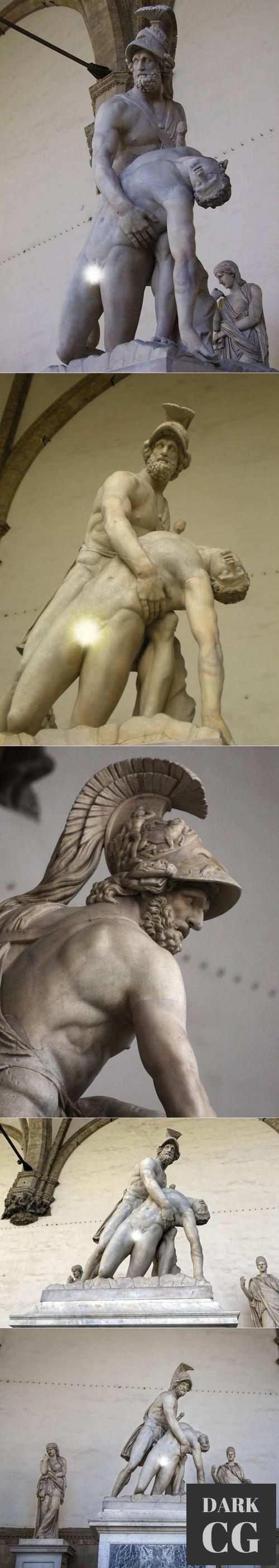 Menelaus Carrying the Body of Patroclus or Ajax Carrying the Body – 3D Print