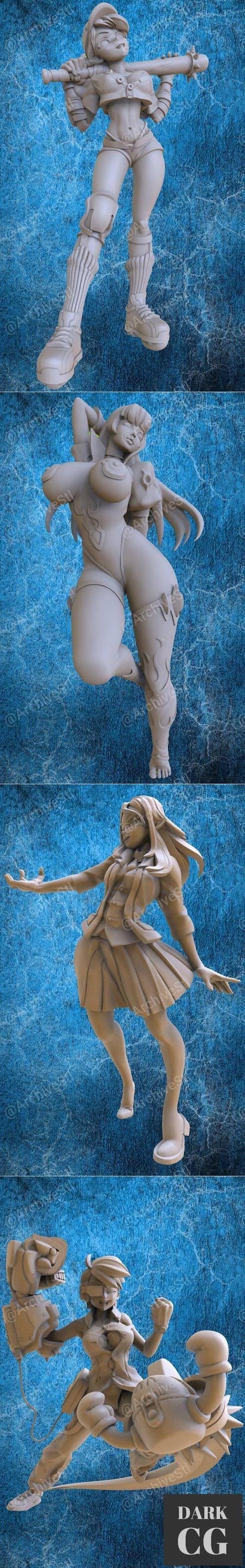 3D Model Manga Anime Girls 3D Print