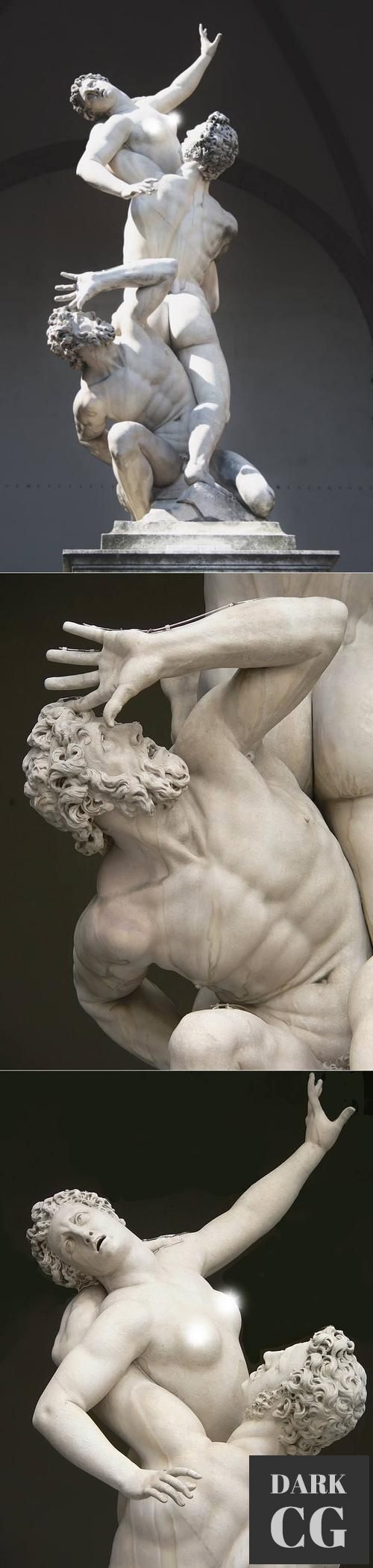 3D Model Abduction of a Sabine Woman Loggia dei Lanzi Florence Italy 3D Print