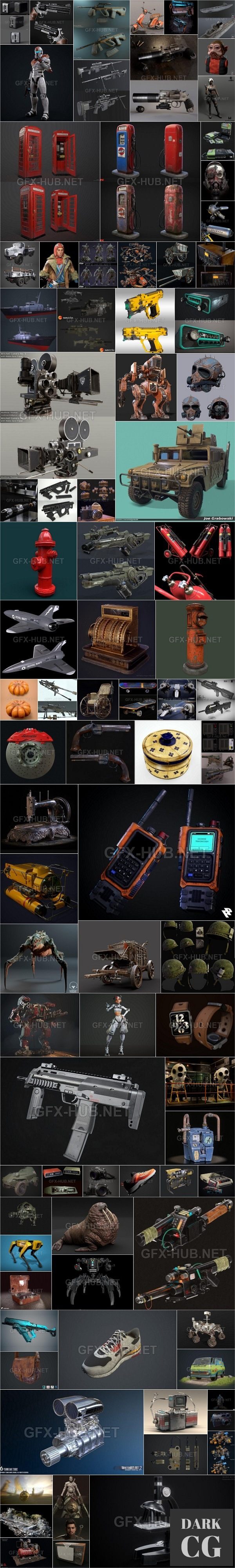 PBR Game 3D-Models Bundle May 2022