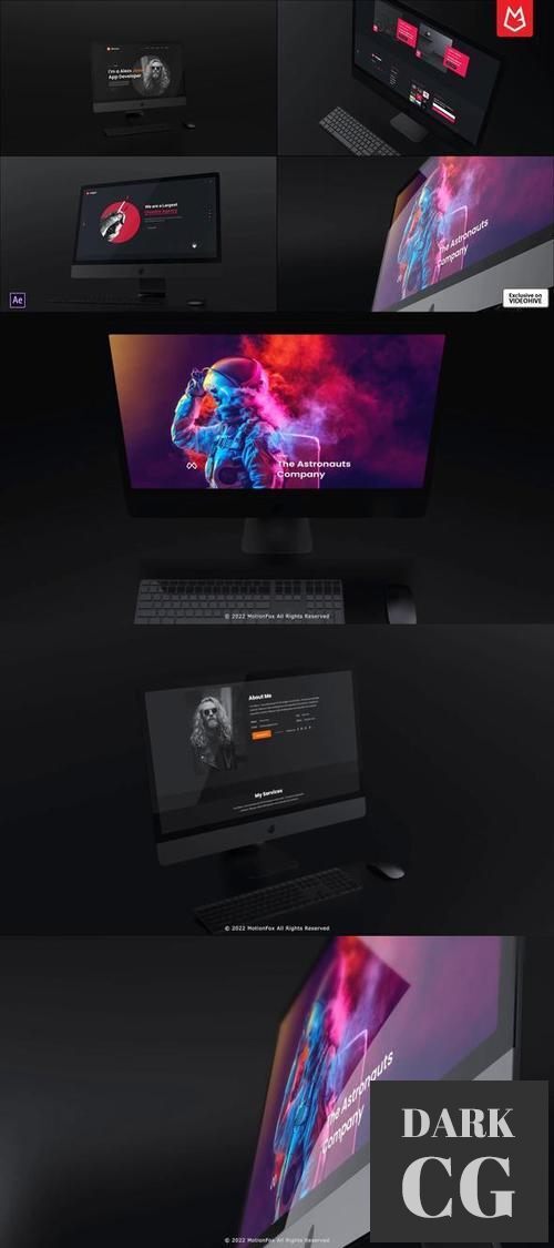 Dark Desktop Promo | Mockup Pack 37847601
