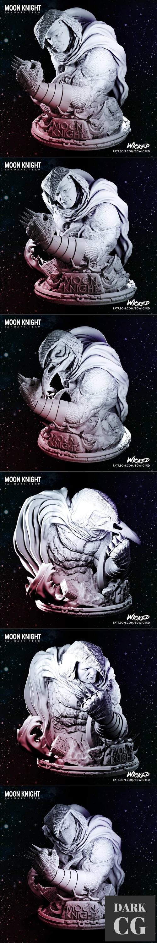 3DWicked - Moon Knight Bust – 3D Print