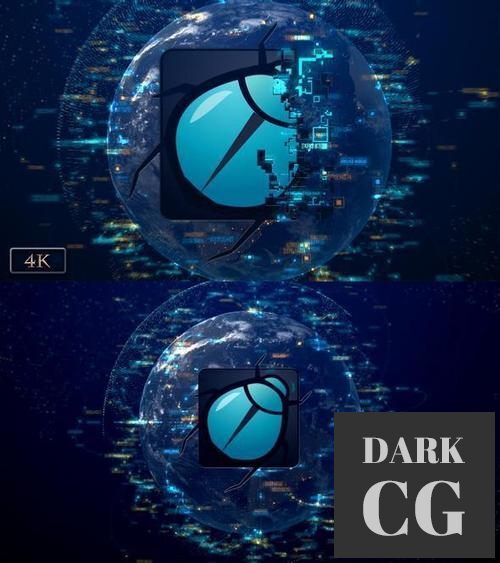 High Tech World Connection Logo Reveal 4K 25767395