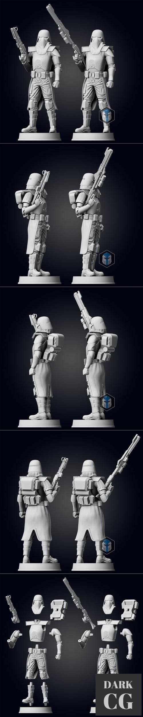 Galactic Marine Figurine - Pose 3 – 3D Print