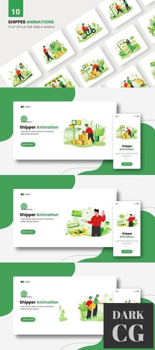 Shipper Packing Animations - Flat Concept 37761565
