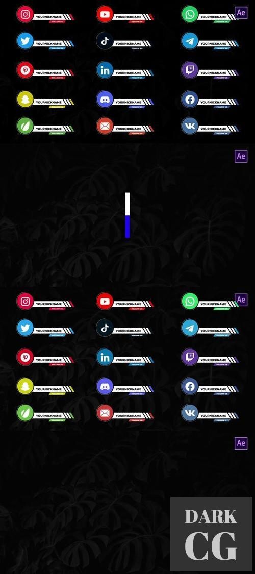 Social Media Lower Thirds After Effects V.3 37737463