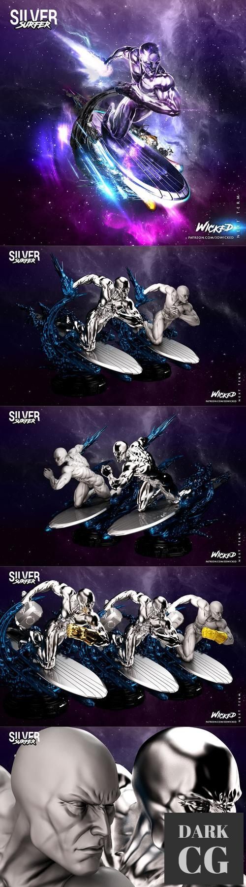 Wicked - Silver Surfer Sculpture – 3D Print