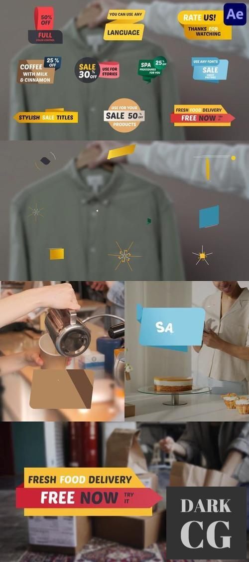 Stylish Sale Titles for After Effects 37722811