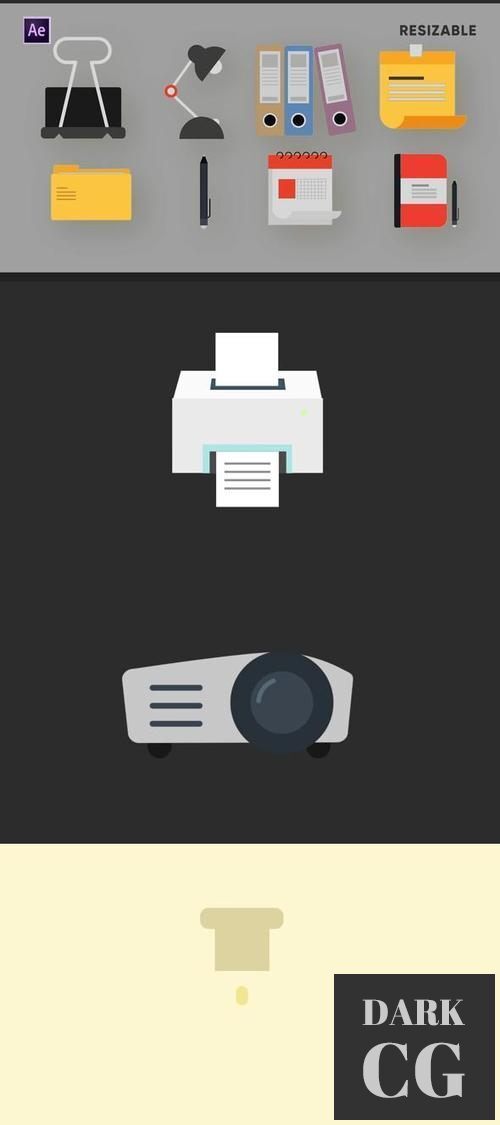 Office Elements Icons | 4K 37949878