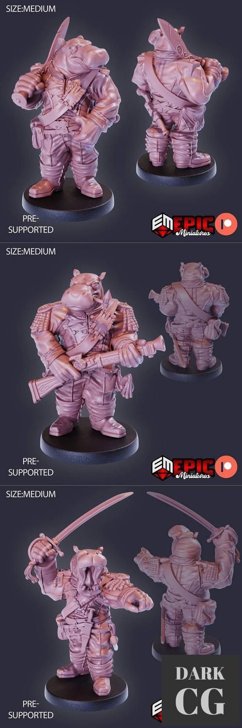 Hippo Soldier – 3D Print