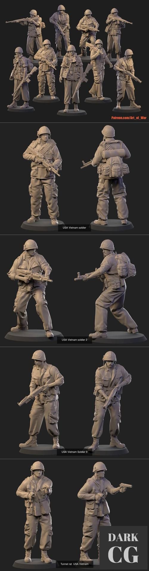 USA Vietnam Soldiers – 3D Print