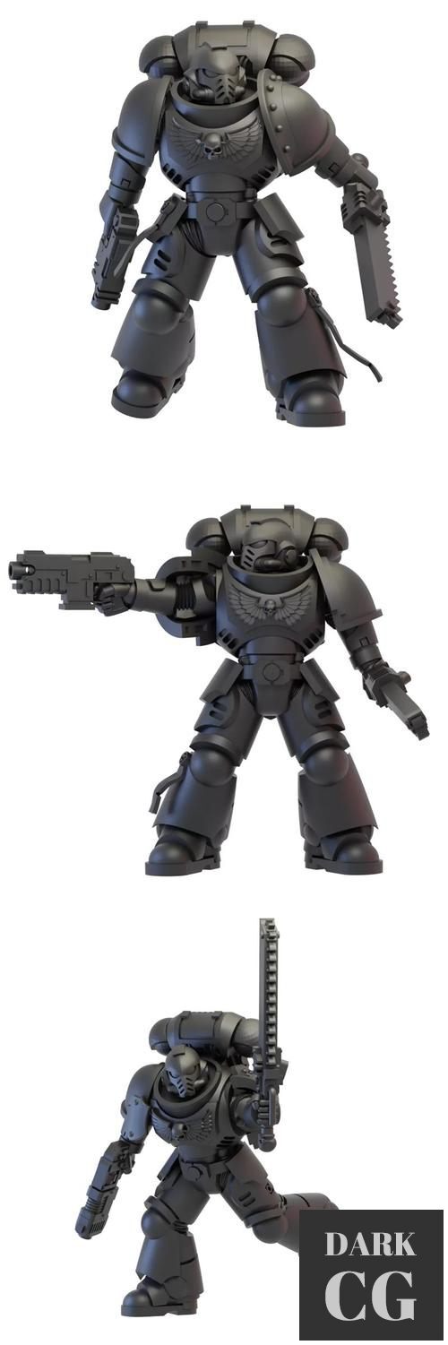 Primary Space Warrior Melee Combatants – 3D Print