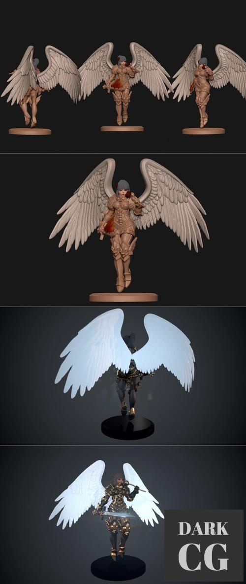 Winged Space Nun Anime Figurine – 3D Print