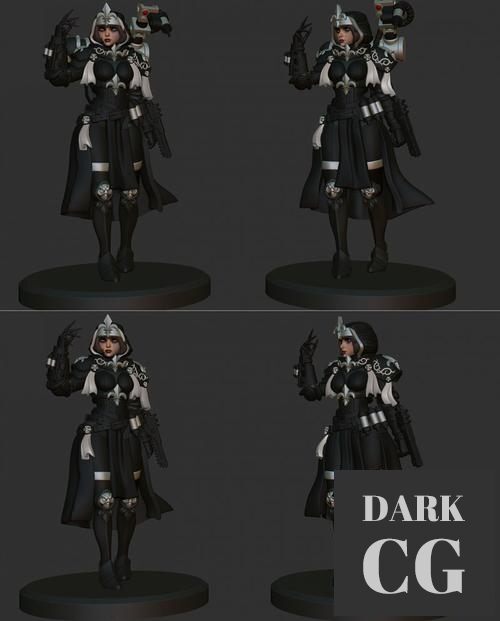 Hospitaler Space Nun Anime Figurine – 3D Print