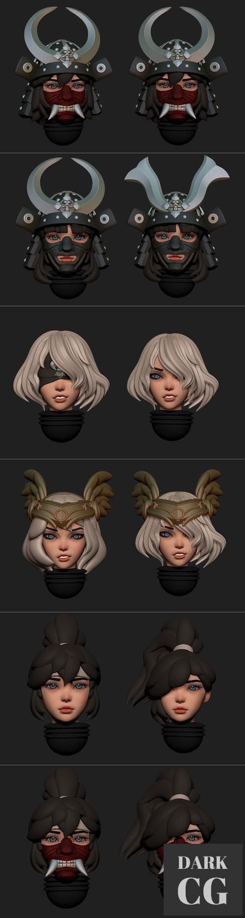 Space Nuns Heads Set September 2021 – 3D Print