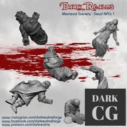 Dark Realms Medieval - Scenery Dead NPCs – 3D Print