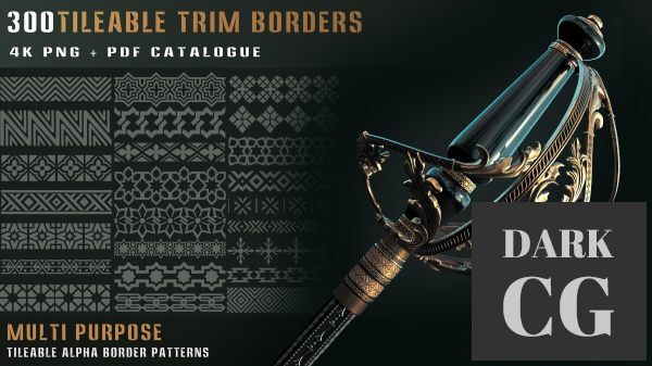 300 tileable trim border patterns vol01