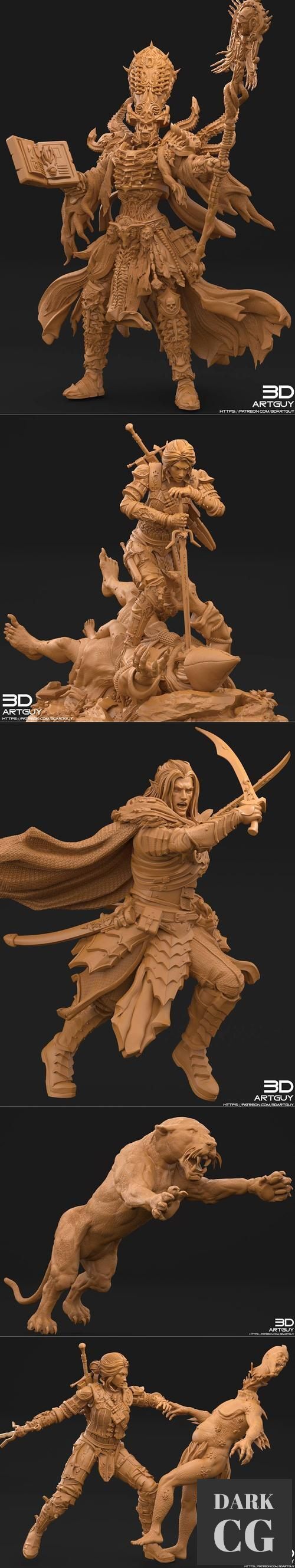 3DArtGuy - Fantasy Characters Pack February 2022 – 3D Print