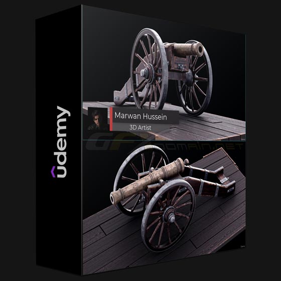 Udemy BLENDER Learn how to create old realistic cannon
