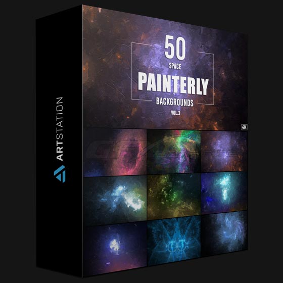ArtStation 50 Painterly Space Backgrounds Vol 3 By Eldamar Studio