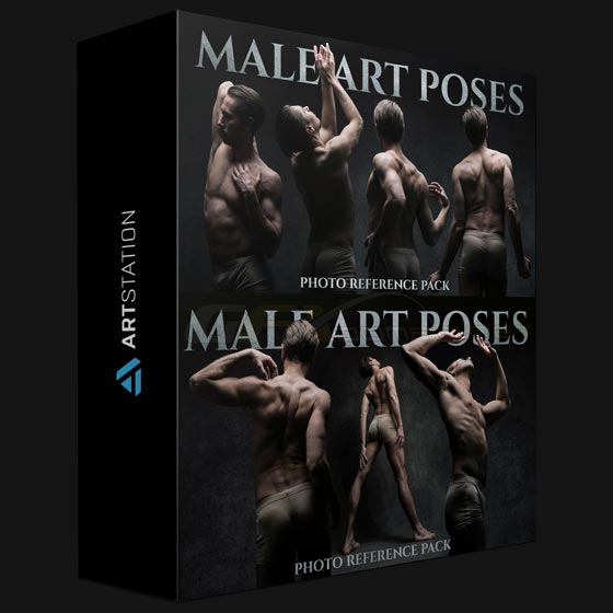 ArtStation Male Art Poses Photo reference pack for artists 664 JPEGs
