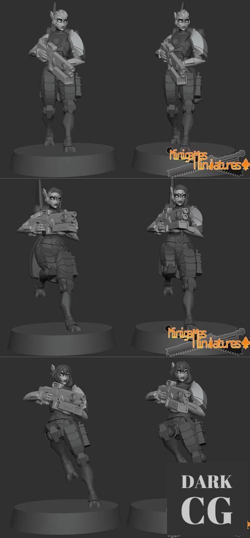 Minigames Miniatures - Pulse Carbine Pack For Greater Good Figurunes – 3D Print