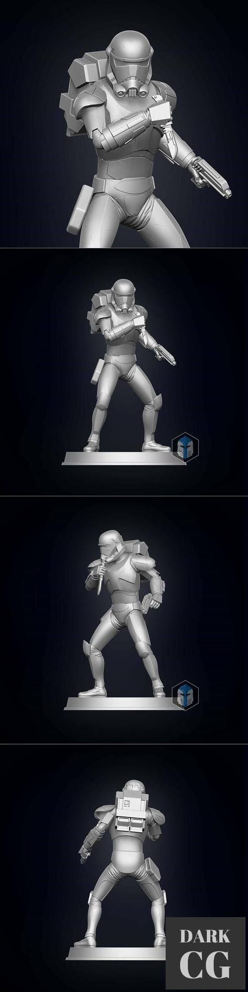 Bad Batch Hunter Figurine - Pose 4 – 3D Print