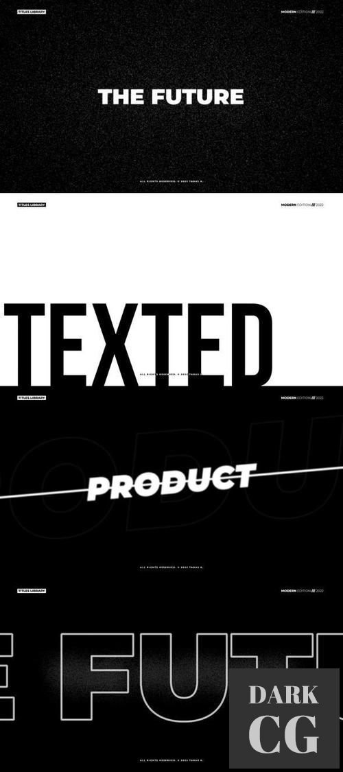 Modern Typography Titles | After Effetcs 38107222