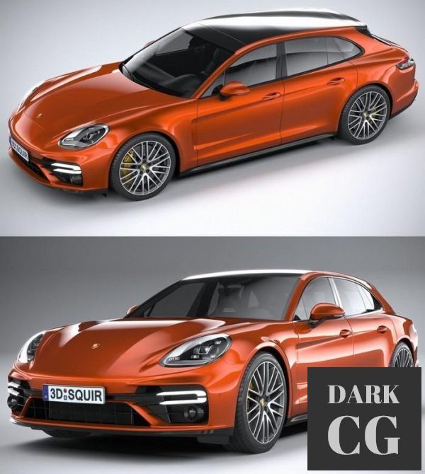 3D Model Porsche Panamera Turbo S Sport Turismo 2021