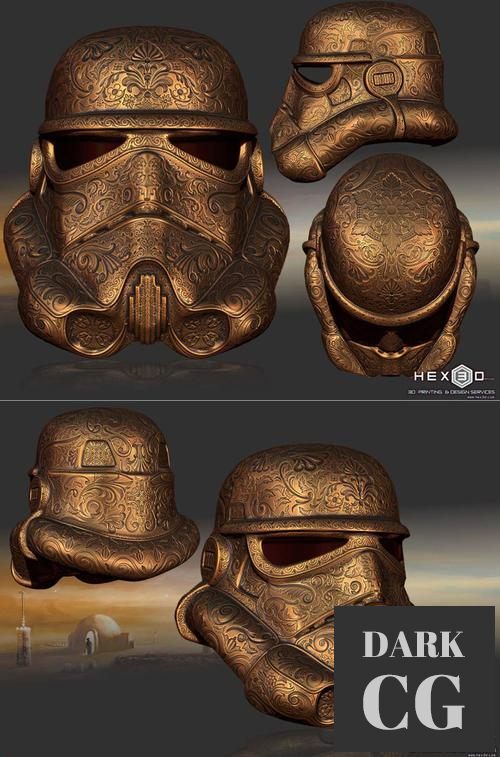 Carved Trooper Helmet – 3D Print