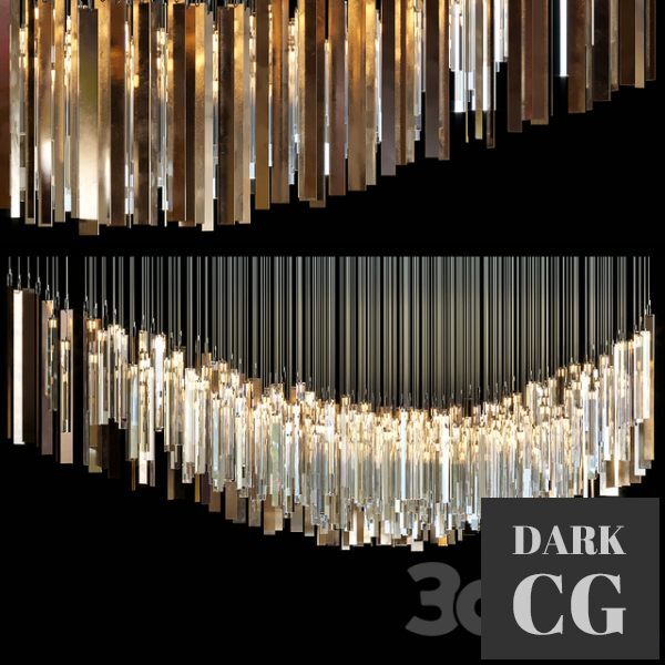 3D Model Chandelier Light Vargov