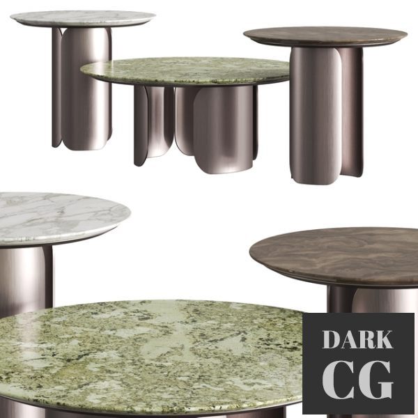 3D Model Opera Contemporary Gabriel Coffee Tables