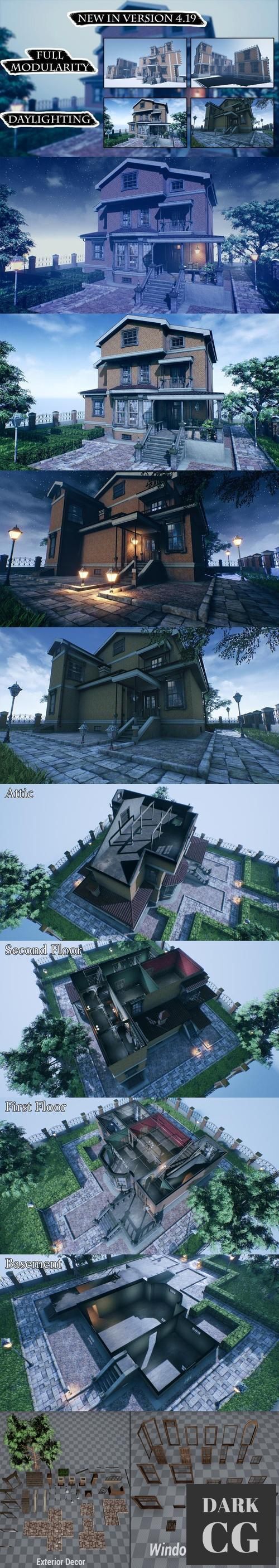 Unreal Engine Victorian House Only Exterior